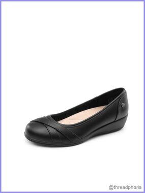 Women's Faux Leather Ballet Flats Comfort Supportive Everyday Work Shoes